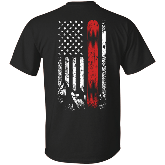 USA Snowboard Flag Tees - Powderaddicts