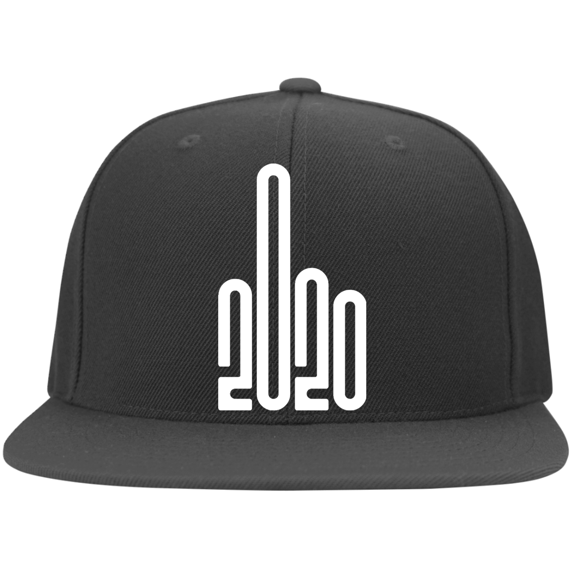2020 Middle Finger Flat Bill Twill Flexfit Cap - Powderaddicts