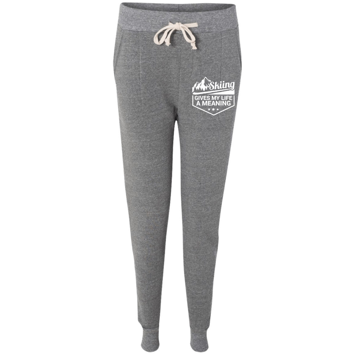 Skiing Gives My Life A Meaning Women's Adult Fleece Jogger - Powderaddicts