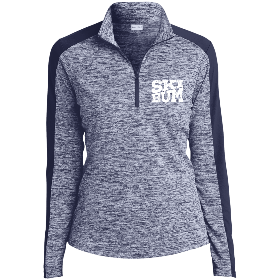 Ski Bum Electric Heather Colorblock 1/4-Zip Pullover - Powderaddicts