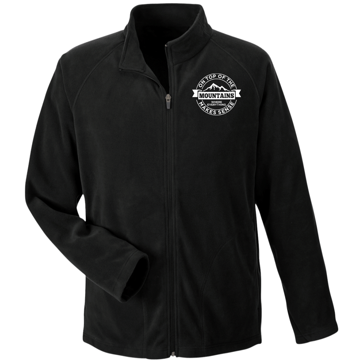 On Top Of The Mountain Where Everything Makes Sense Men's Microfleece - Powderaddicts