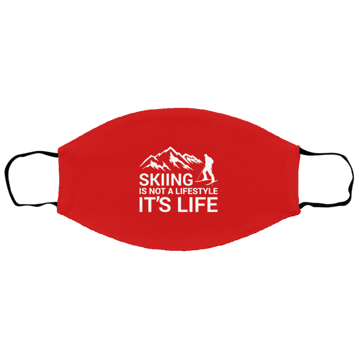 Skiing Is Not A Lifestyle It's Life Youth Face Mask - Powderaddicts