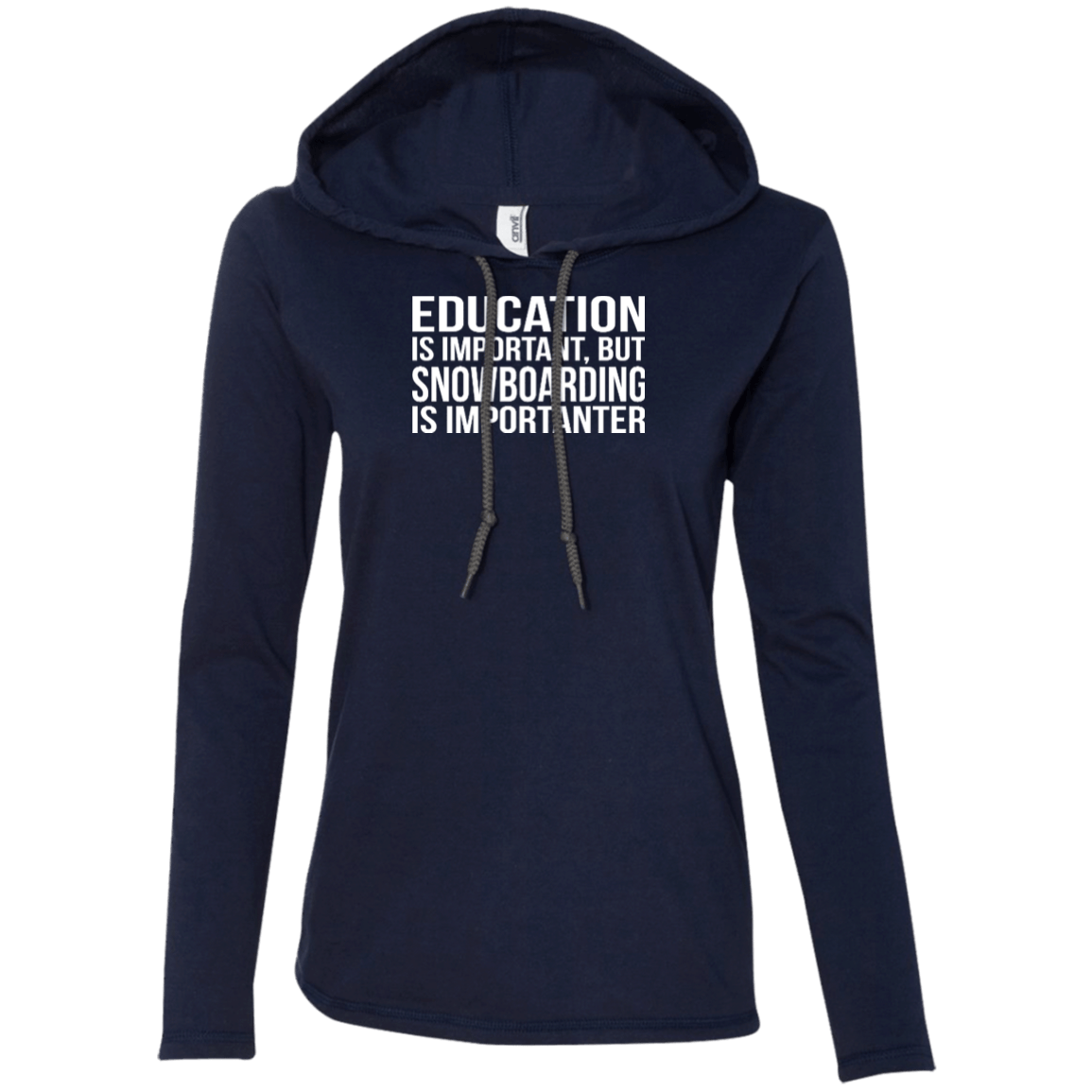 Education Is Important But Snowboarding Is Importanter Hoodies - Powderaddicts