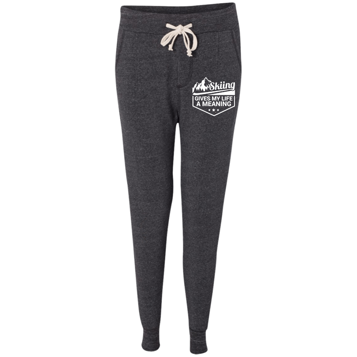 Skiing Gives My Life A Meaning Women's Adult Fleece Jogger - Powderaddicts