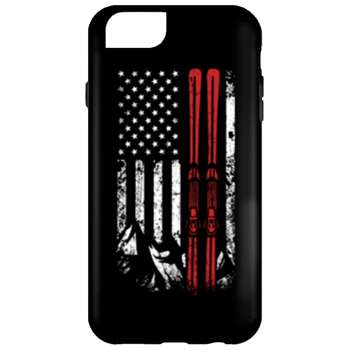 USA Ski Flag Phone Cases - Powderaddicts