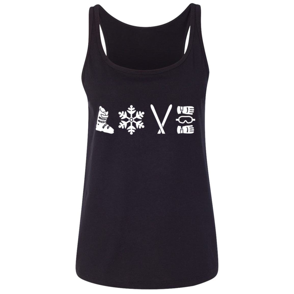 Love Ski Gear 6488 Bella + Canvas Ladies' Relaxed Jersey Tank - Powderaddicts