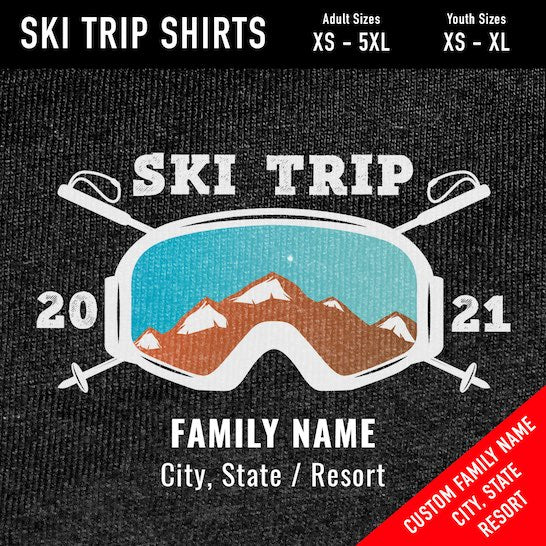 Family Ski Trip 2021 Youth jersey t-shirt - Powderaddicts