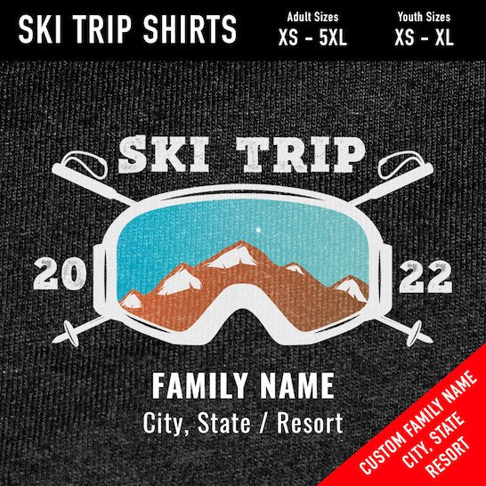 Family Ski Trip 2022 Youth Jersey t-shirt - Powderaddicts