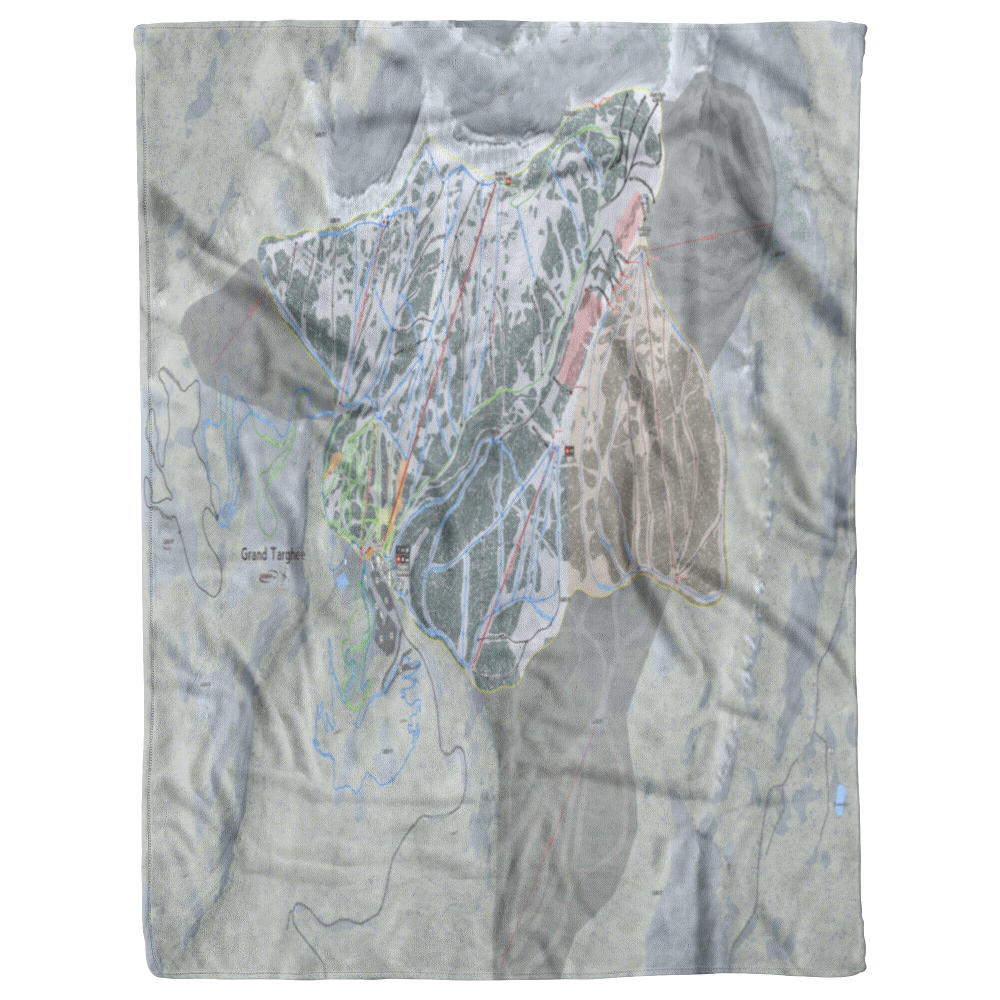 Grand Targhee, Wyoming Ski Trail Map Blanket