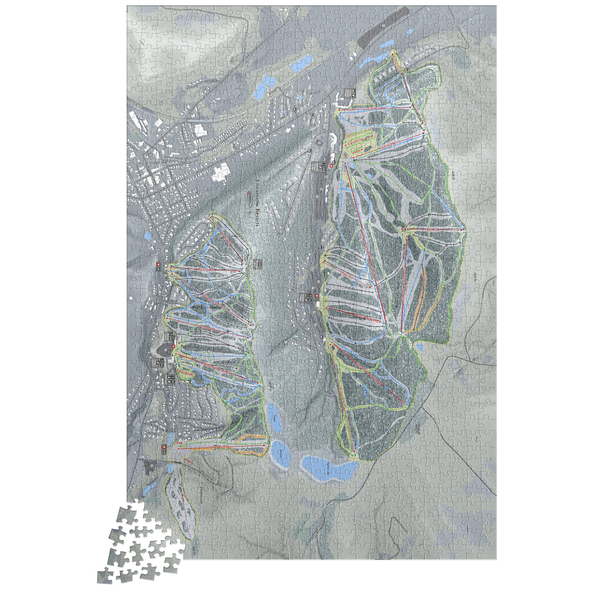 Holiday Valley Combo, New York Ski Trail Map