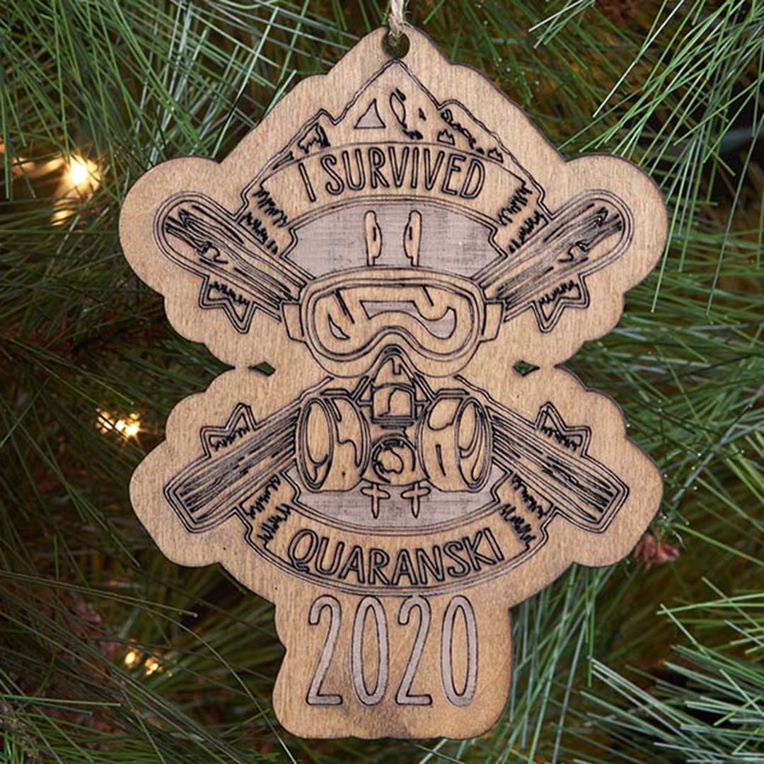 We Survived Quaranski 2020 Christmas Ornament (🇺🇸  Made In The USA) - Powderaddicts