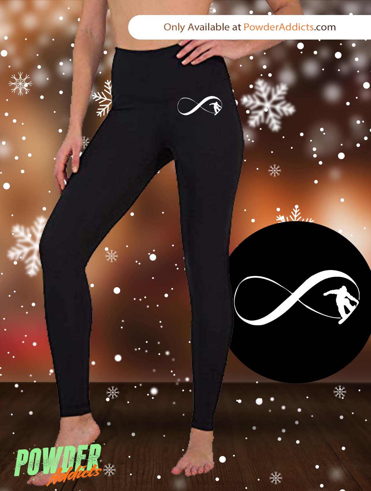 Infinity Snowbaord Women's Embroidered Leggings - Powderaddicts