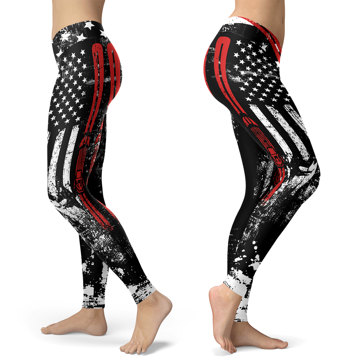 USA Ski Flag Leggings - Powderaddicts