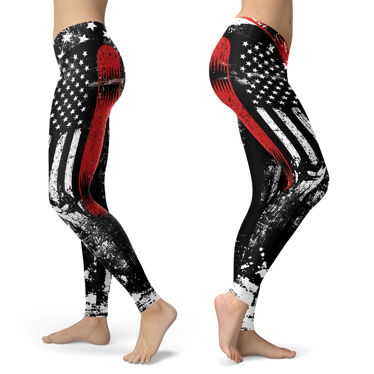 USA Snowboard Flag Leggings - Powderaddicts