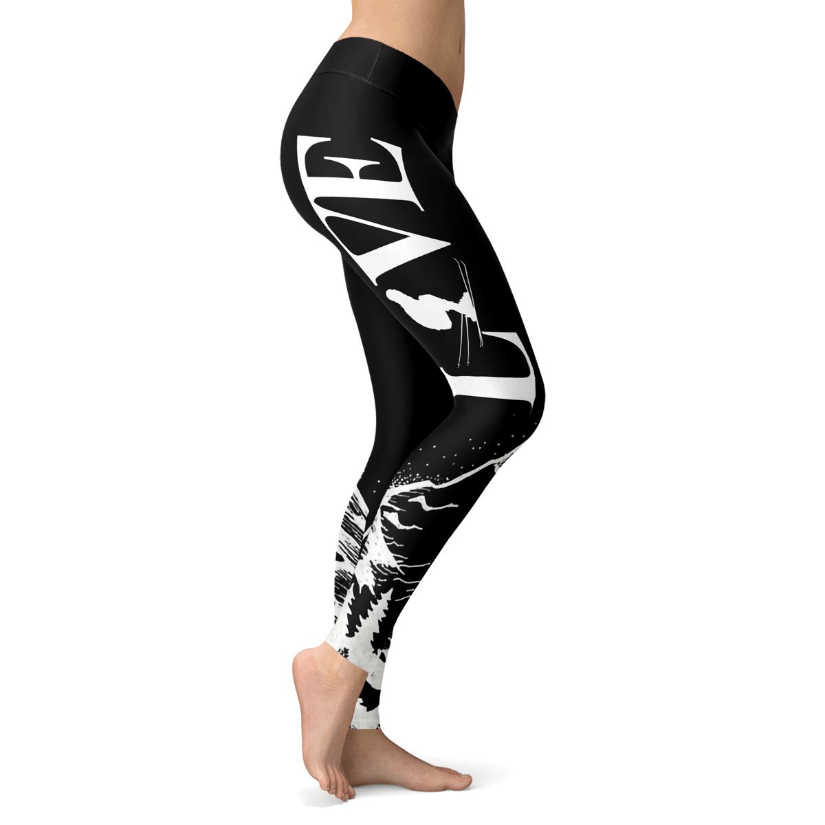 Love Ski All Black Leggings - Powderaddicts