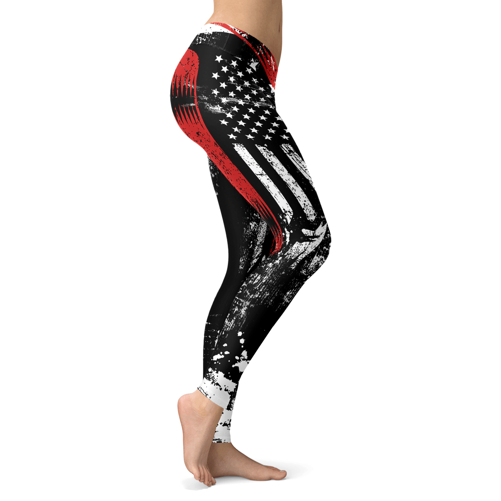 USA Snowboard Flag Leggings - Powderaddicts