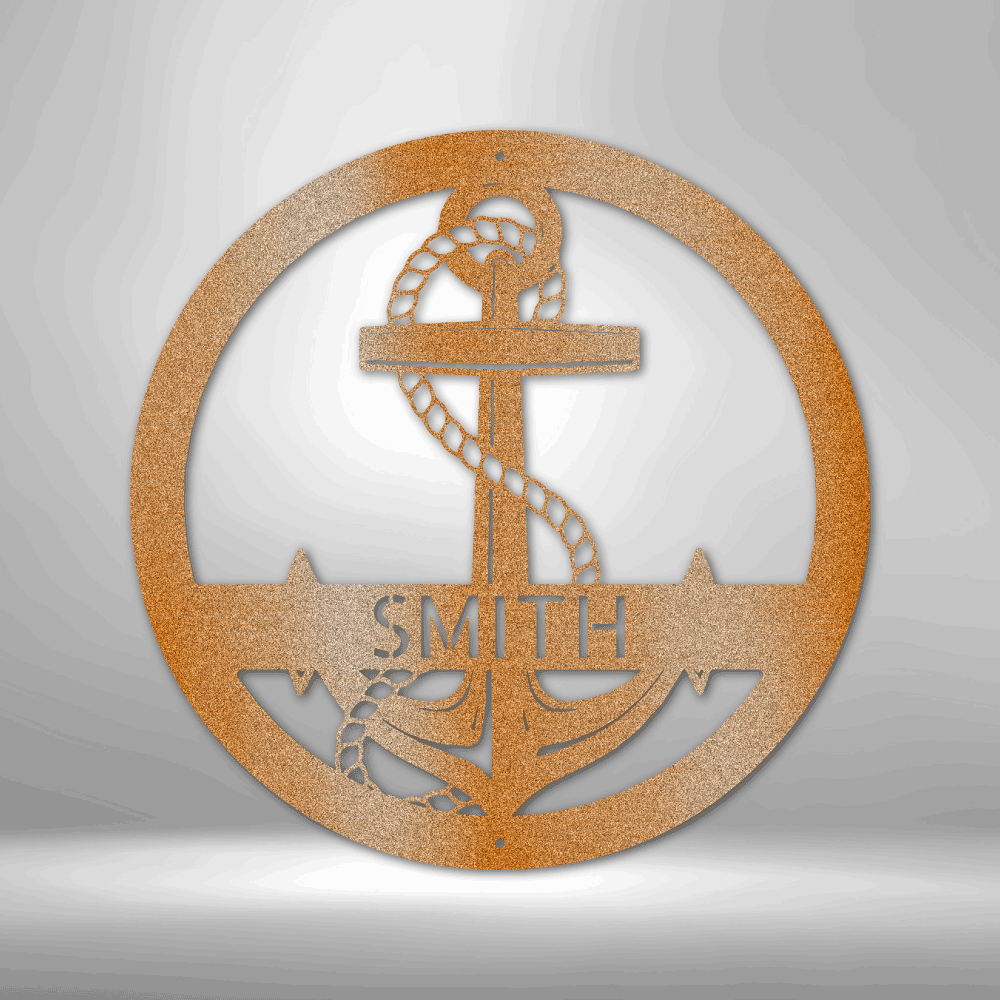 Elaborate Anchor - Steel Sign - Powderaddicts