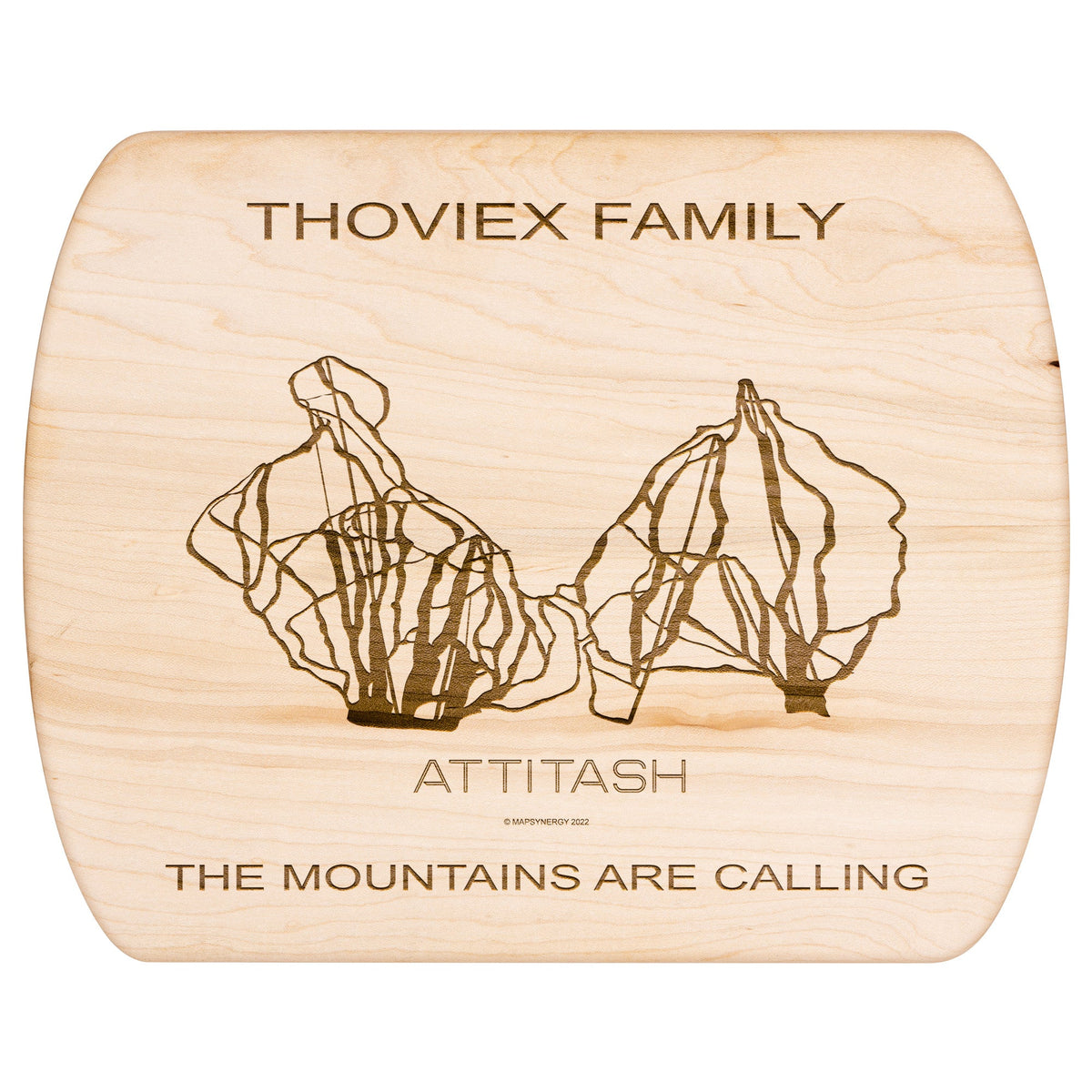PERSONALIZED Attitash , New Hampshire SKI TRAIL MAP CUTTING BOARD