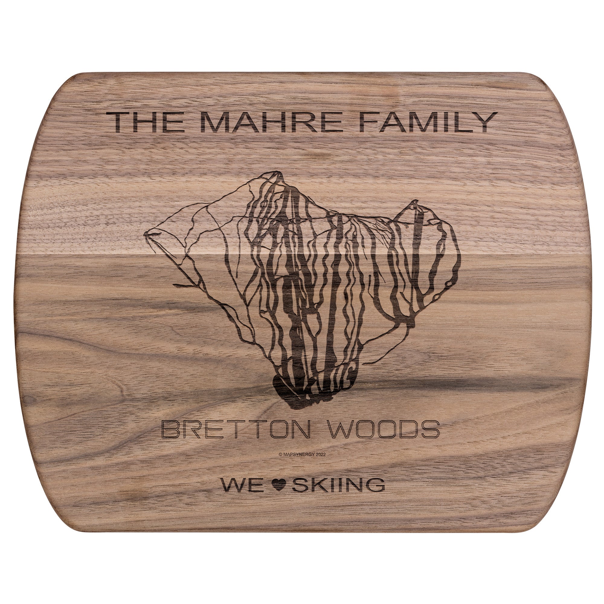 PERSONALIZED Bretton Woods , New Hampshire SKI TRAIL MAP CUTTING BOARD