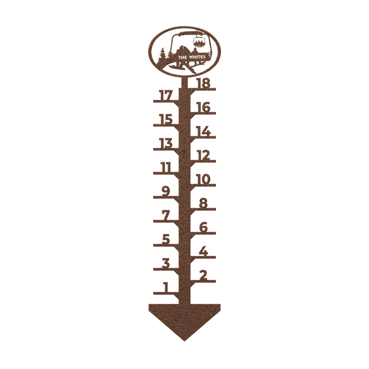 PERSONALIZED CHAIRLIFT SNOW GAUGE- 2 SNOWBOARDING PARENTS, 1 SNOWBOARDING CHILD- MADE IN THE USA 🇺🇸