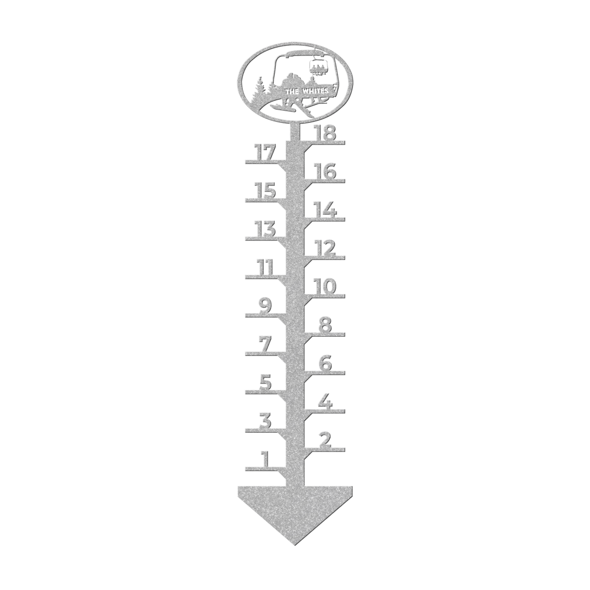 PERSONALIZED CHAIRLIFT SNOW GAUGE- 2 SNOWBOARDING PARENTS, 1 SNOWBOARDING CHILD- MADE IN THE USA 🇺🇸