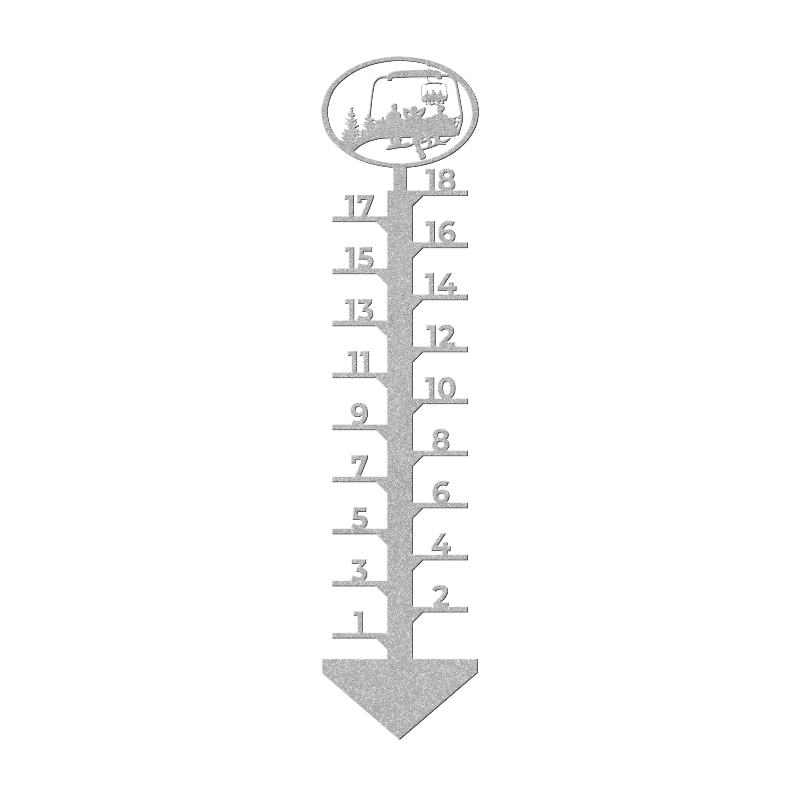 PERSONALIZED Chairlift Snow Gauge -3 Snowboarding Friends- Made in the USA