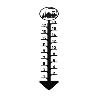 PERSONALIZED Chairlift Snow Gauge -  Skiing Dad, Snowboarding Mom And 2 Snowboarding Children- Made in the USA