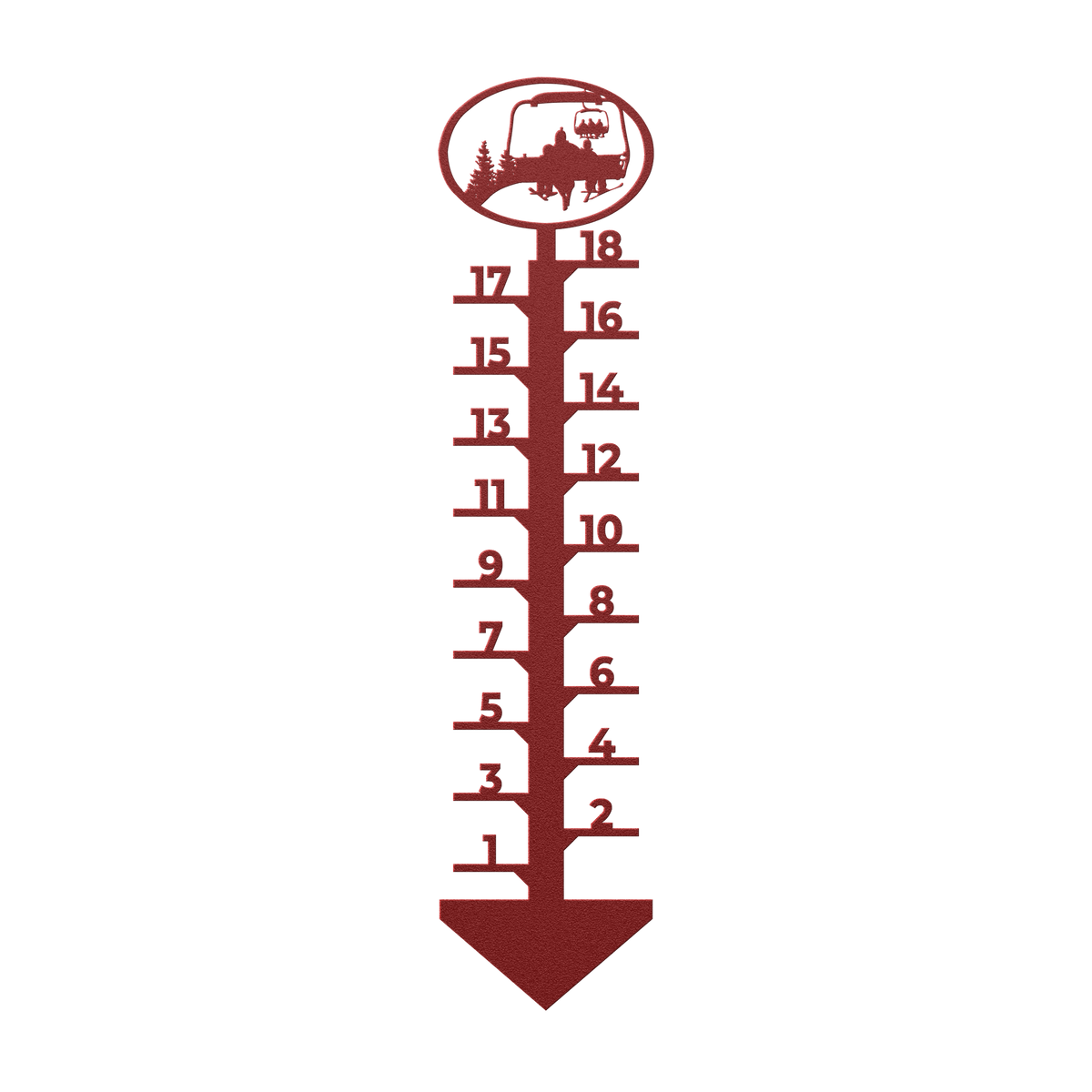 PERSONALIZED Chairlift Snow Gauge Ski Mom -2 Ski Children- Made in the USA