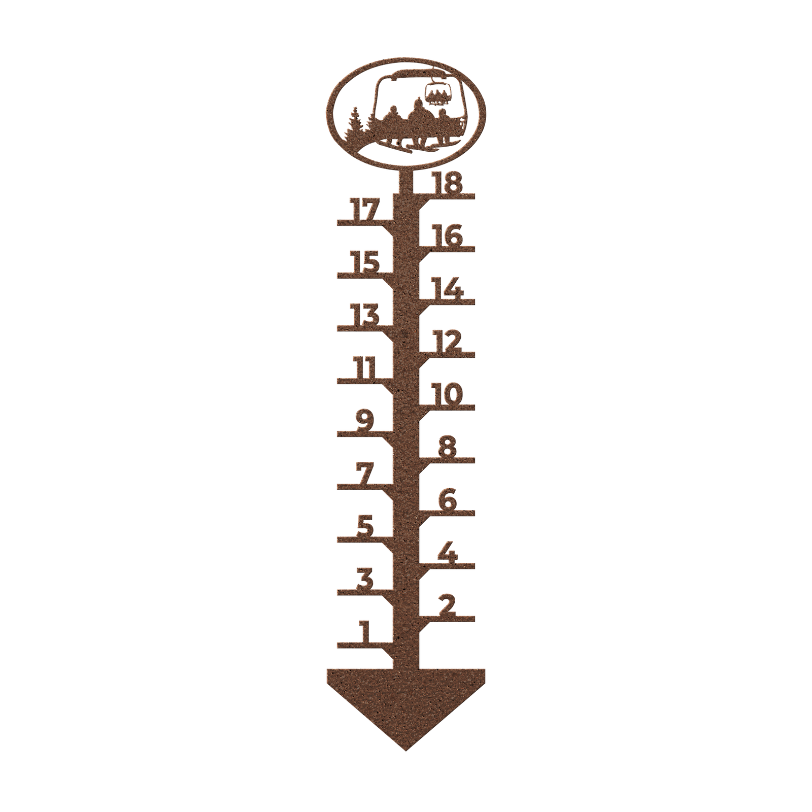 PERSONALIZED Chairlift Snow Gauge Snowboard Mom -2 Snowboard Children- Made in the USA