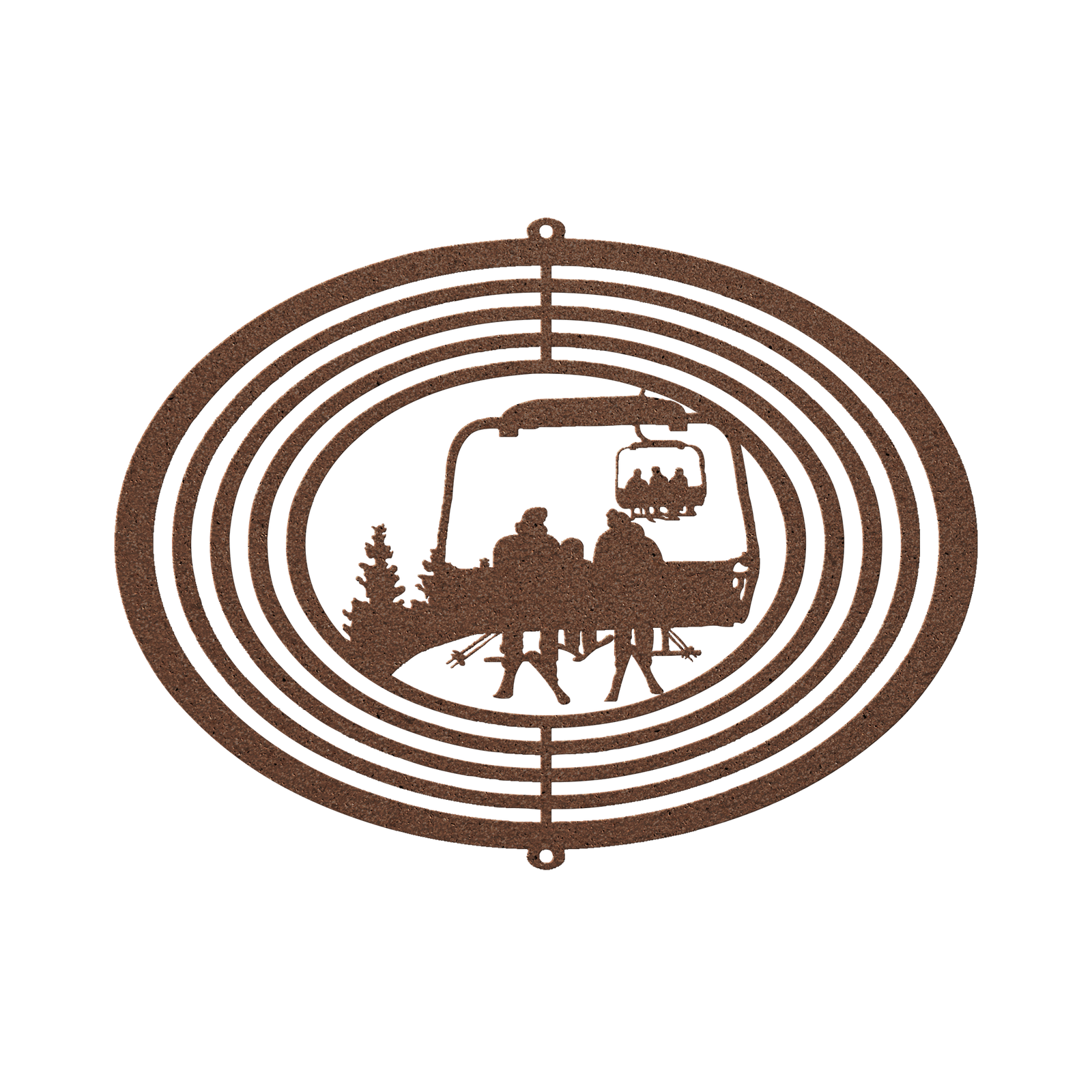 PERSONALIZED SKIING FAMILY WIND SPINNER - 2 SKIING PARENTS, 1 SKIING CHILD- MADE IN THE USA 🇺🇸