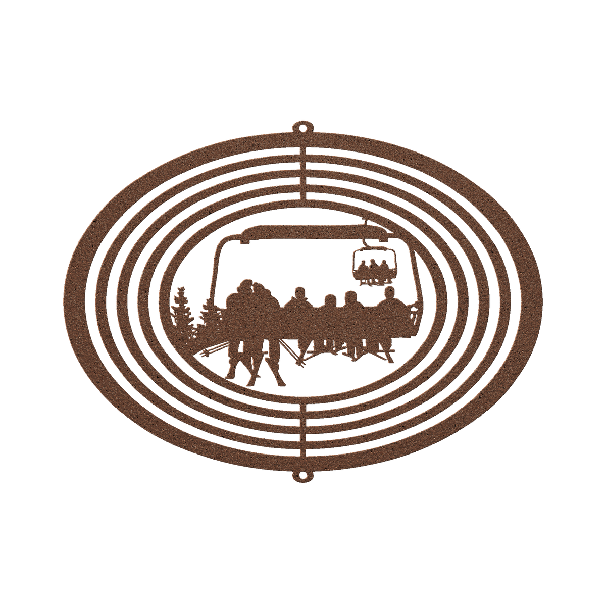 PERSONALIZED SKIING FAMILY WIND SPINNER - 2 SKIING PARENTS, 4 SKIING CHILDREN- MADE IN THE USA 🇺🇸