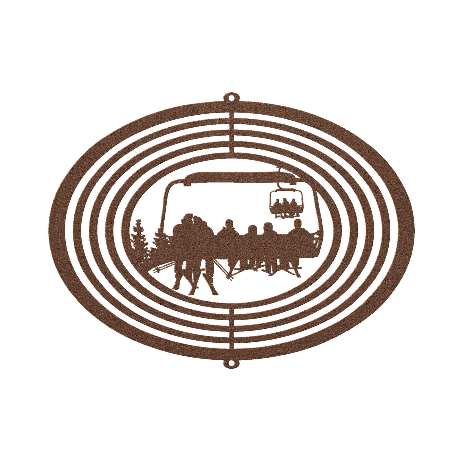 PERSONALIZED SKIING FAMILY WIND SPINNER - 2 SKIING PARENTS, 4 SKIING CHILDREN- MADE IN THE USA 🇺🇸