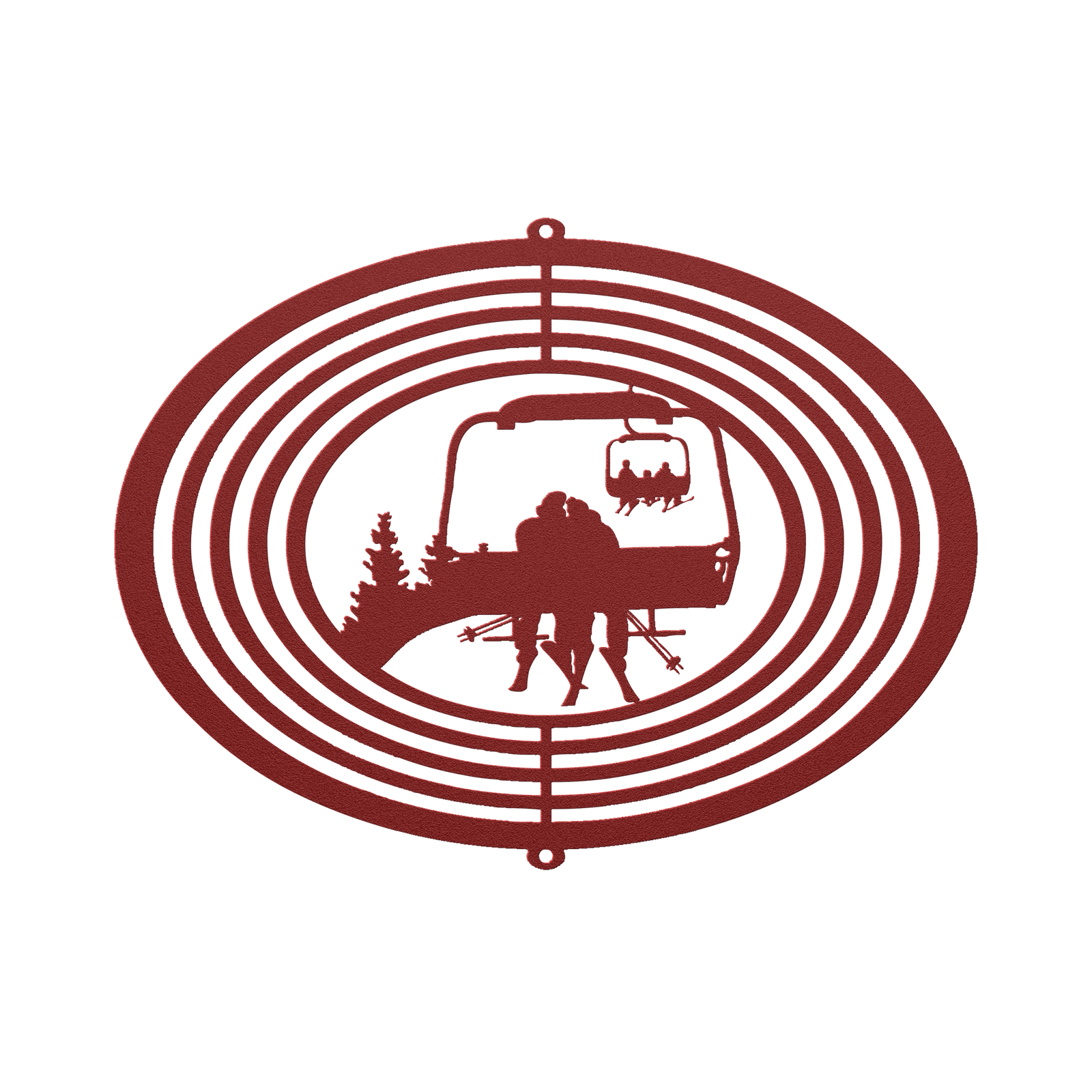 PERSONALIZED WIND SPINNER - SKIING COUPLE - MADE IN THE USA 🇺🇸