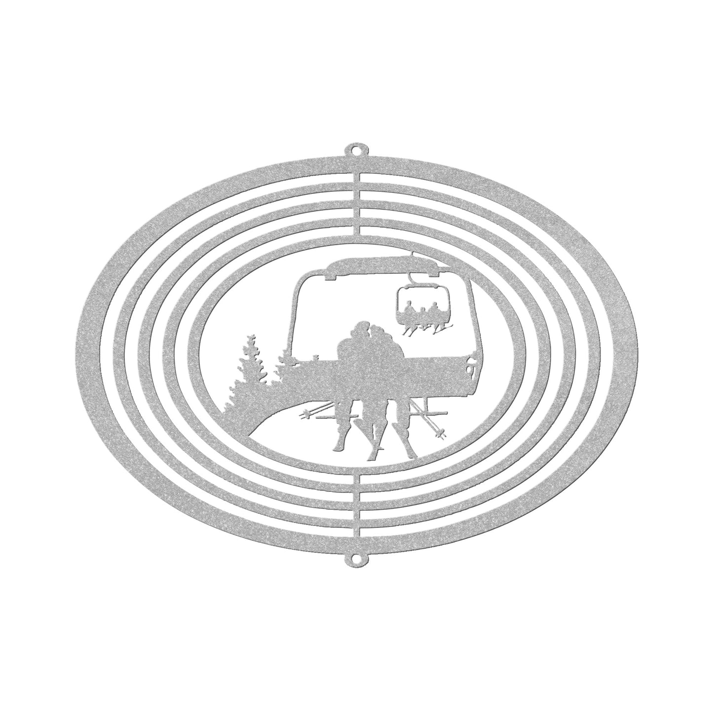 PERSONALIZED WIND SPINNER - SKIING COUPLE - MADE IN THE USA 🇺🇸 - Powderaddicts