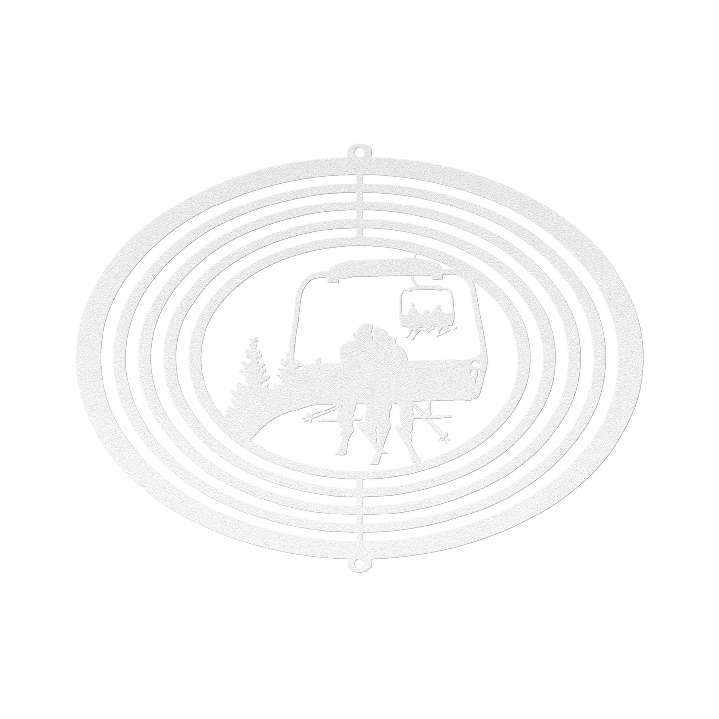 PERSONALIZED WIND SPINNER - SKIING COUPLE - MADE IN THE USA 🇺🇸 - Powderaddicts