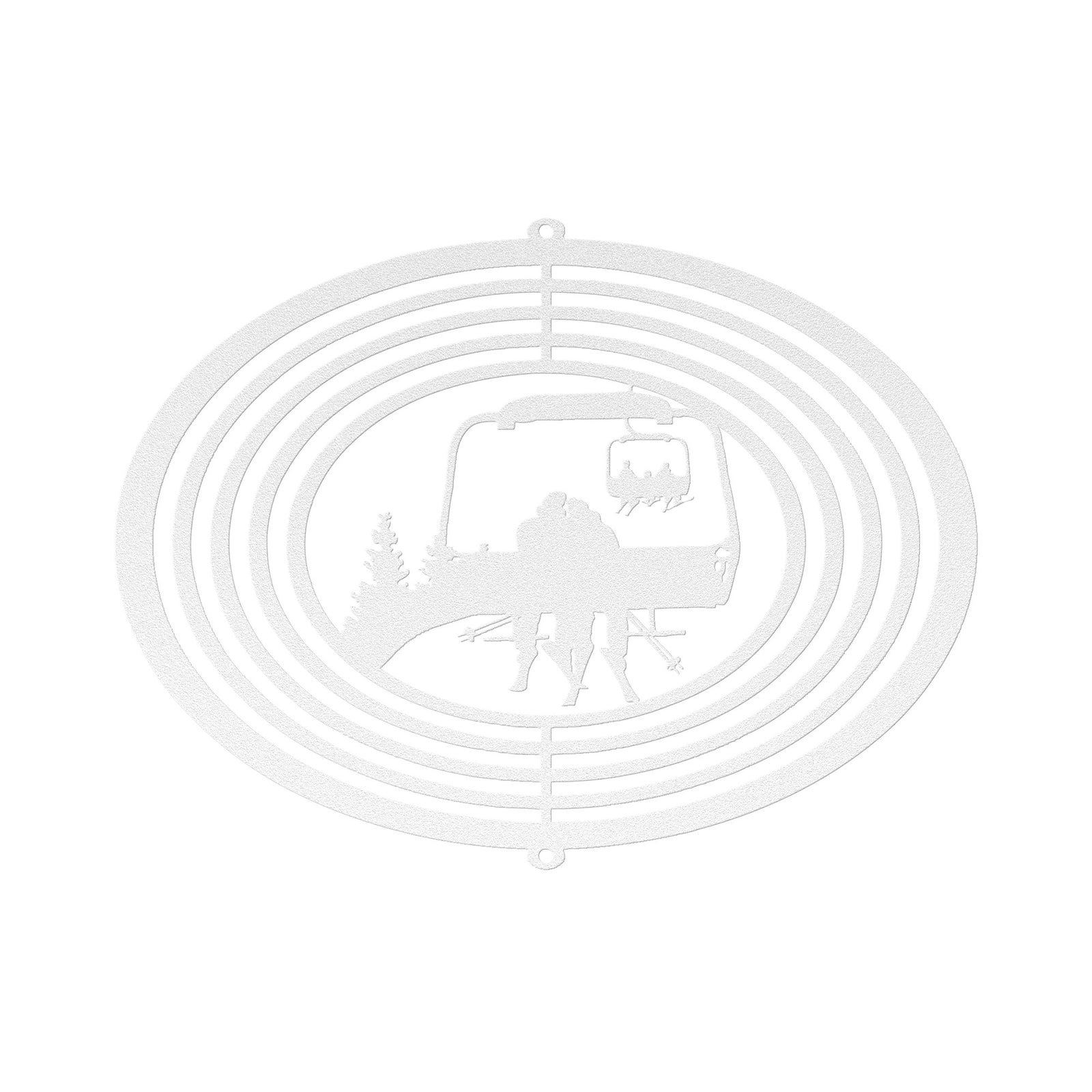 PERSONALIZED WIND SPINNER - SKIING COUPLE - MADE IN THE USA 🇺🇸