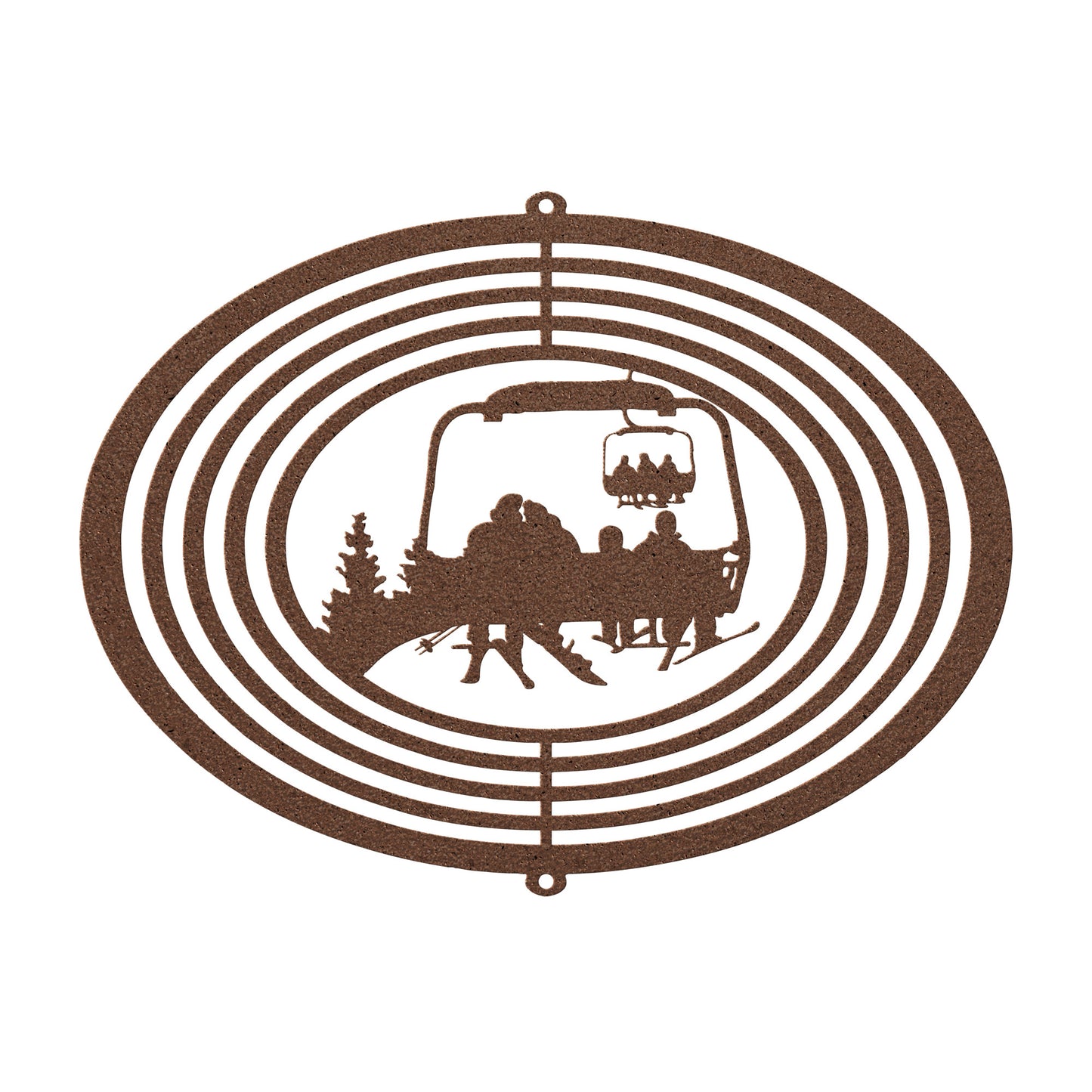 PERSONALIZED WIND SPINNER - 1 Skiing Dad, 1 Snowboarding Mom, 2 Skiing Children - MADE IN THE USA 🇺🇸 - Powderaddicts