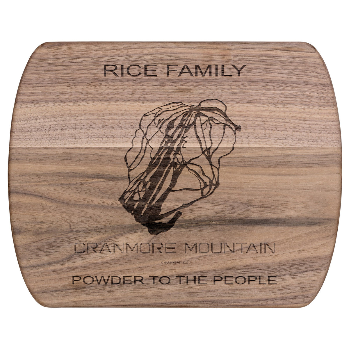 PERSONALIZED  Cranmore Mountain, New Hampshire SKI TRAIL MAP CUTTING BOARD