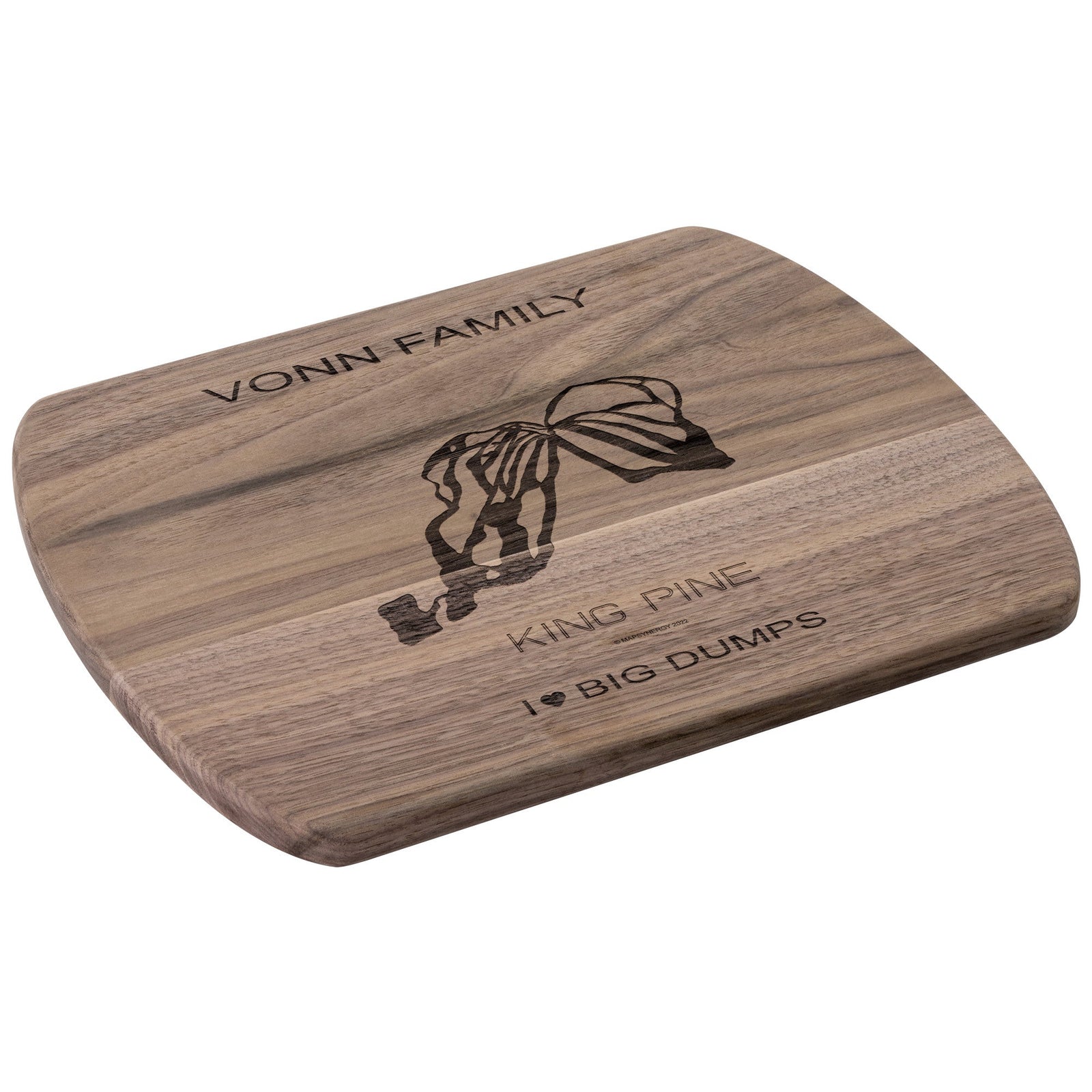 PERSONALIZED  King Pine, New Hampshire SKI TRAIL MAP CUTTING BOARD
