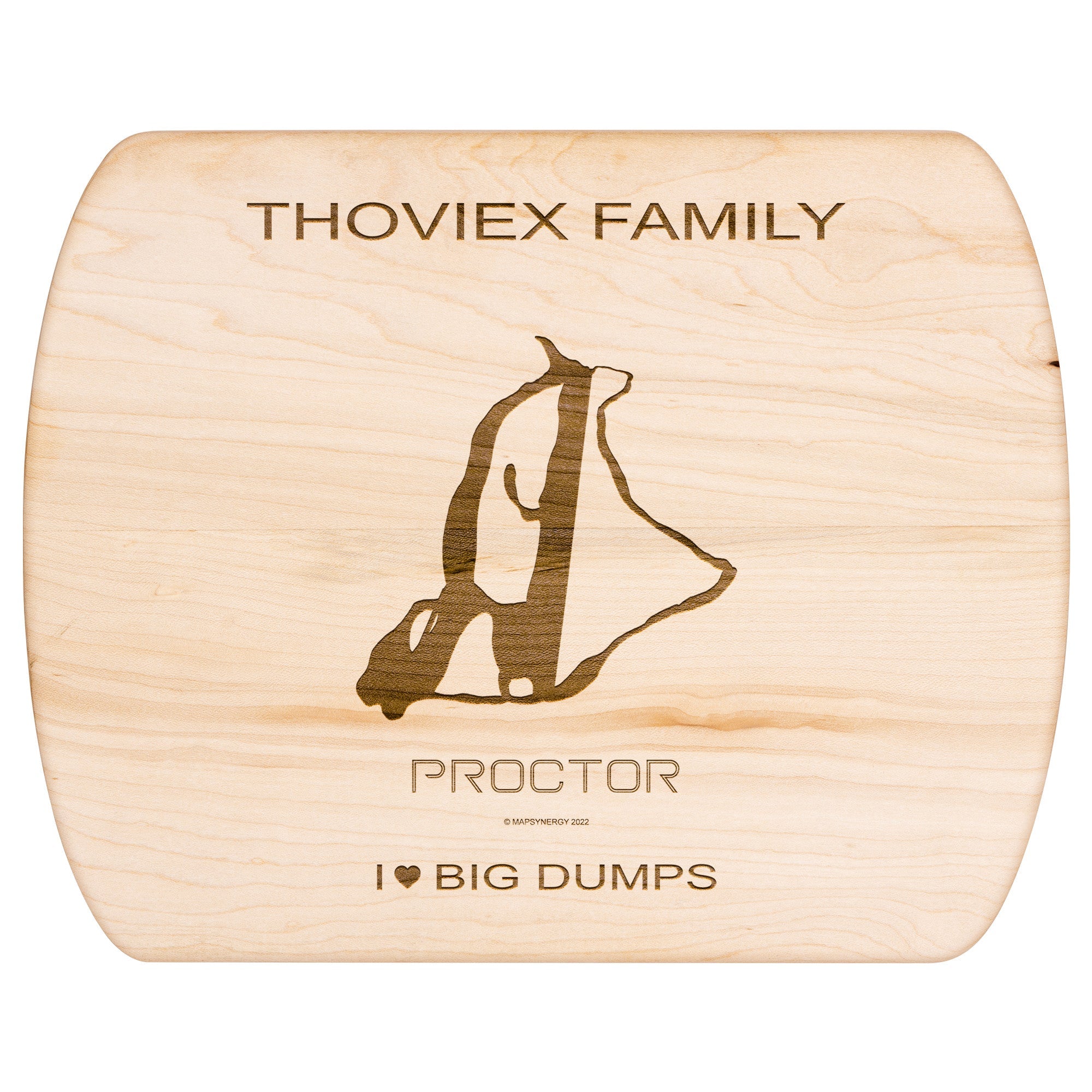 PERSONALIZED  Proctor, New Hampshire SKI TRAIL MAP CUTTING BOARD