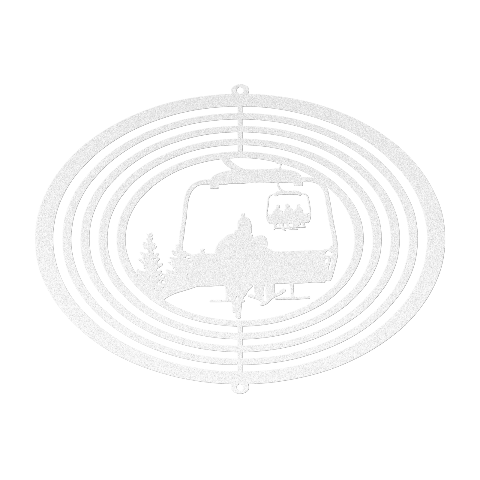 PERSONALIZED  WIND SPINNER -1 SKIING PARENT AND 1 SKIING Child - Made in the USA 🇺🇸