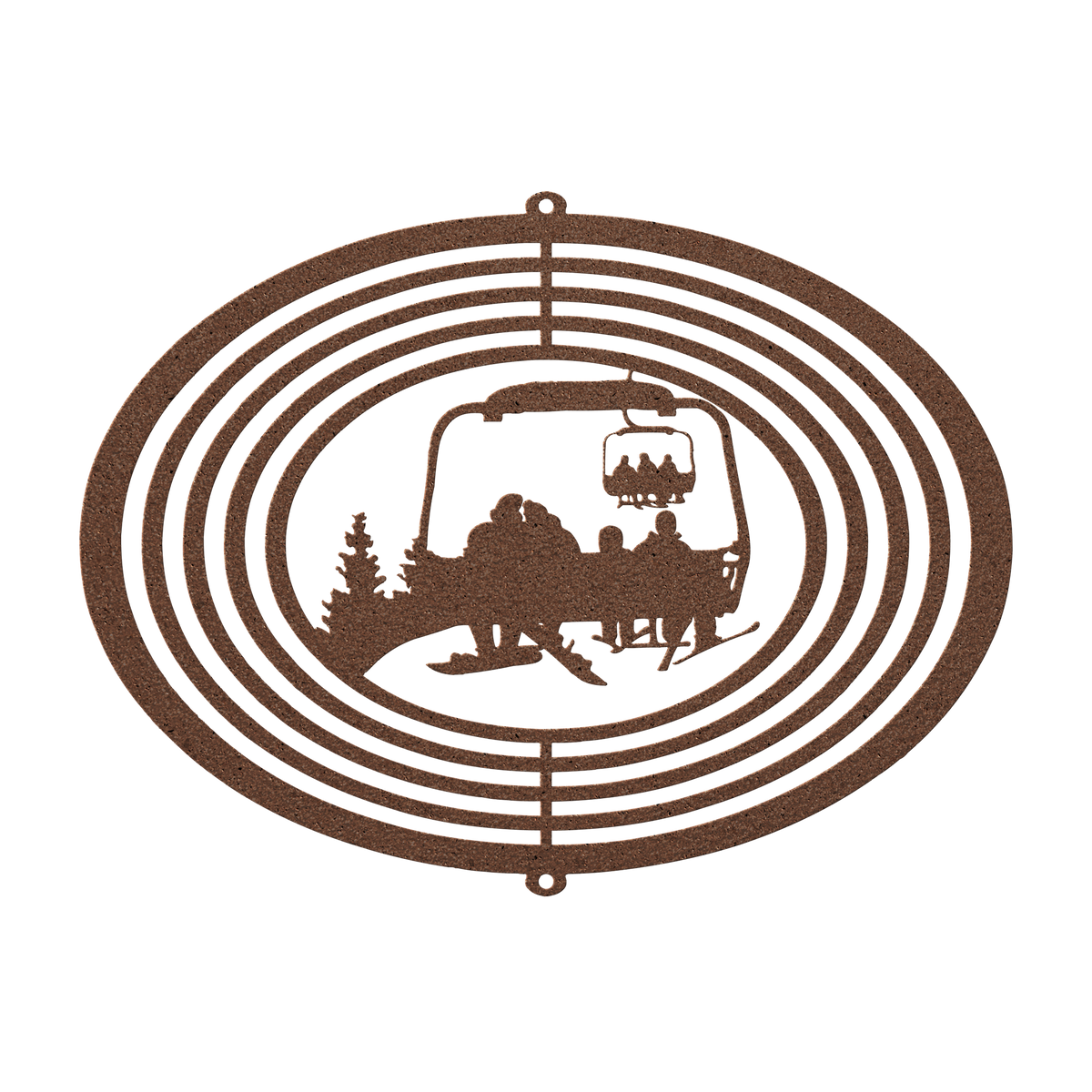 PERSONALIZED  WIND SPINNER -Snowboarding Parents And 2 SKIING Children - MADE IN THE USA 🇺🇸