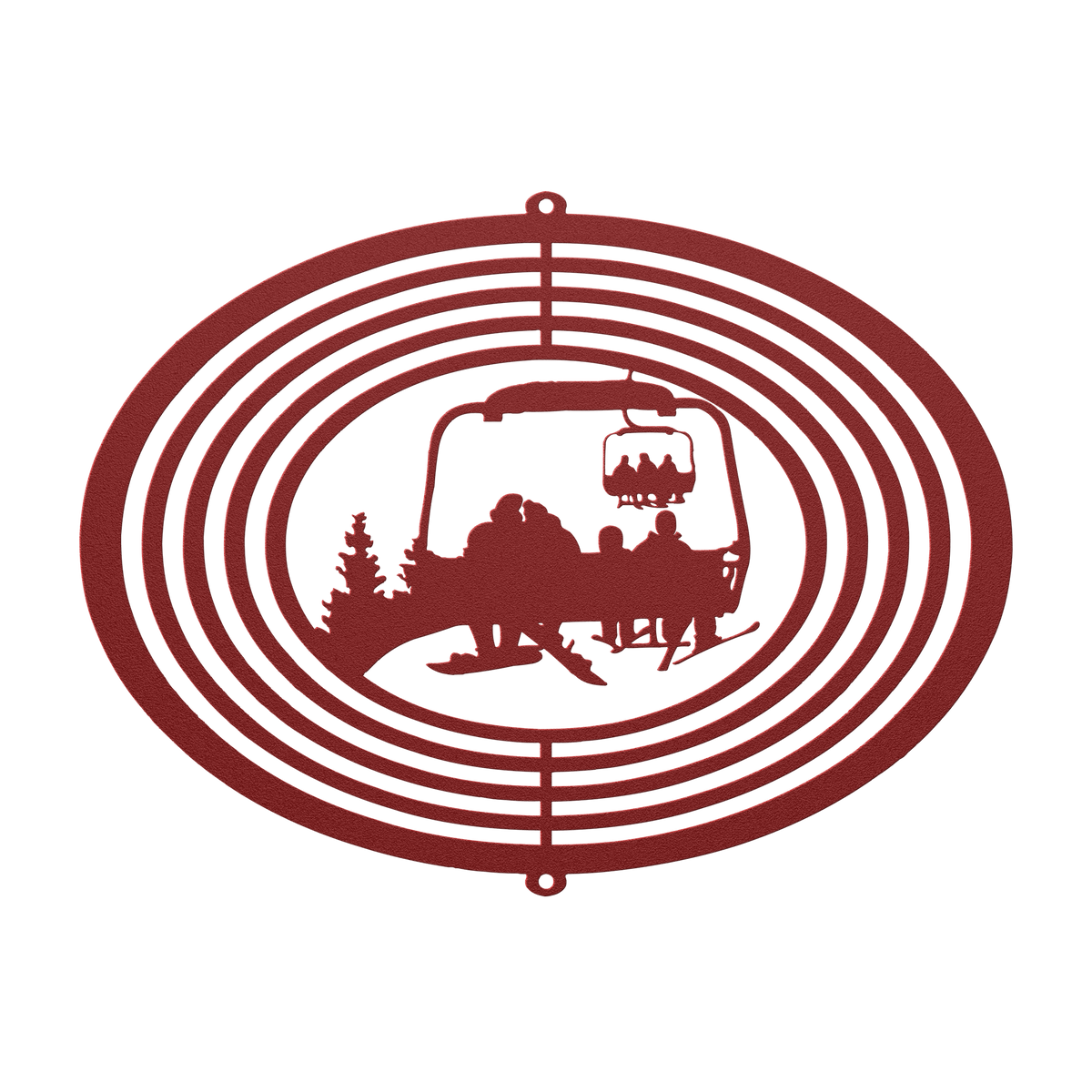 PERSONALIZED  WIND SPINNER -Snowboarding Parents And 2 SKIING Children - MADE IN THE USA 🇺🇸