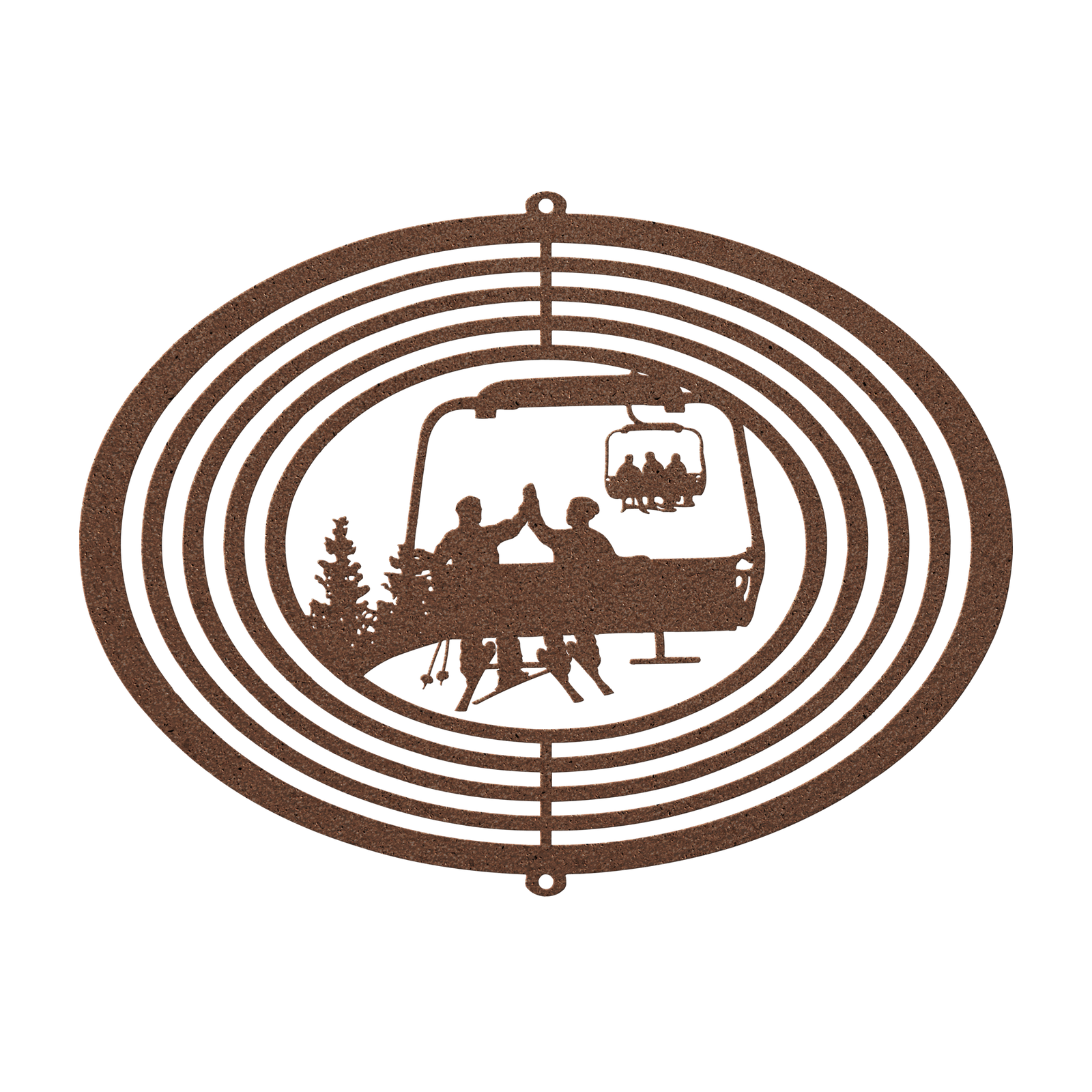 PERSONALIZED  WIND SPINNER - 2 SKIING  FRIENDS- MADE IN THE USA 🇺🇸