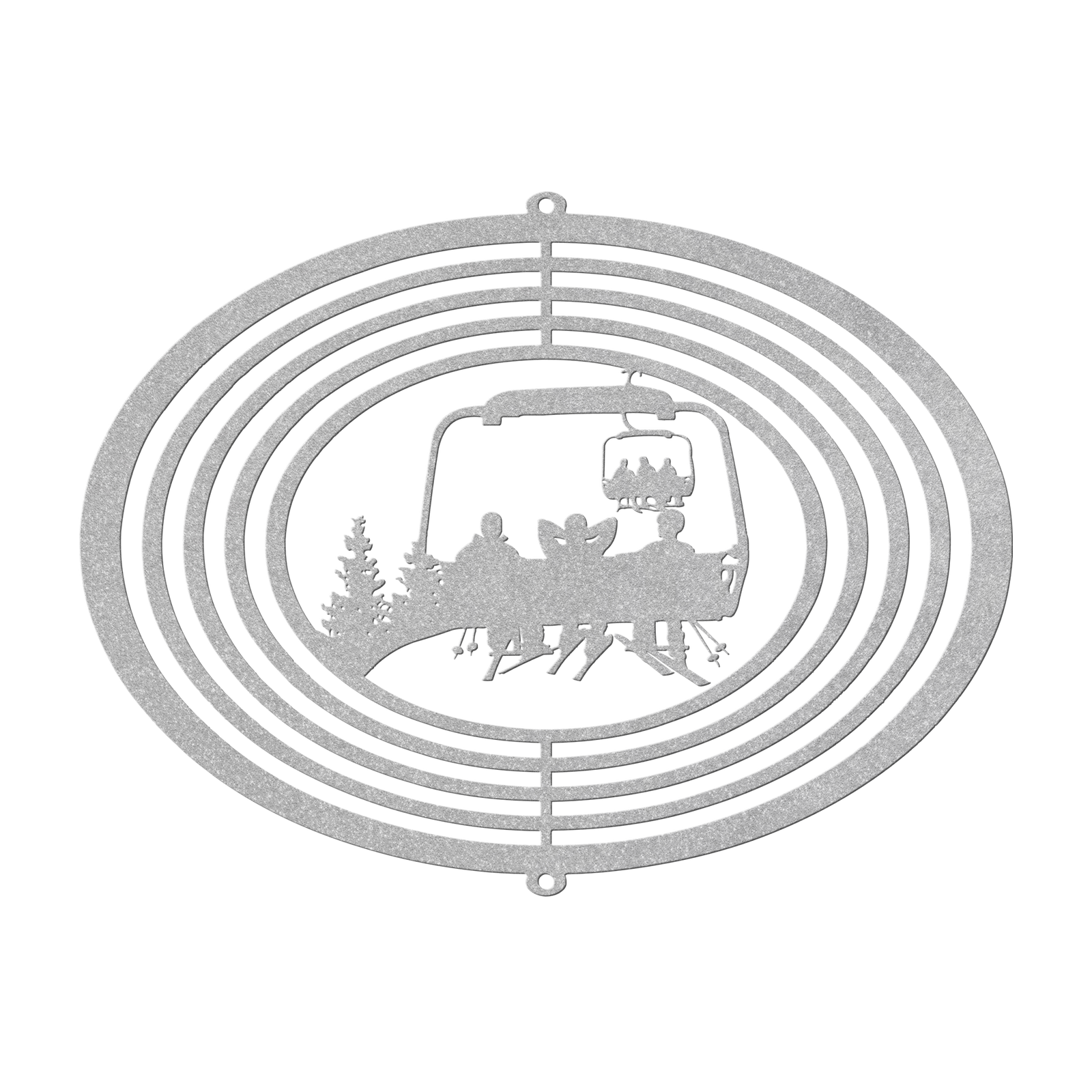 PERSONALIZED  WIND SPINNER - 3 SKIING  FRIENDS- MADE IN THE USA 🇺🇸