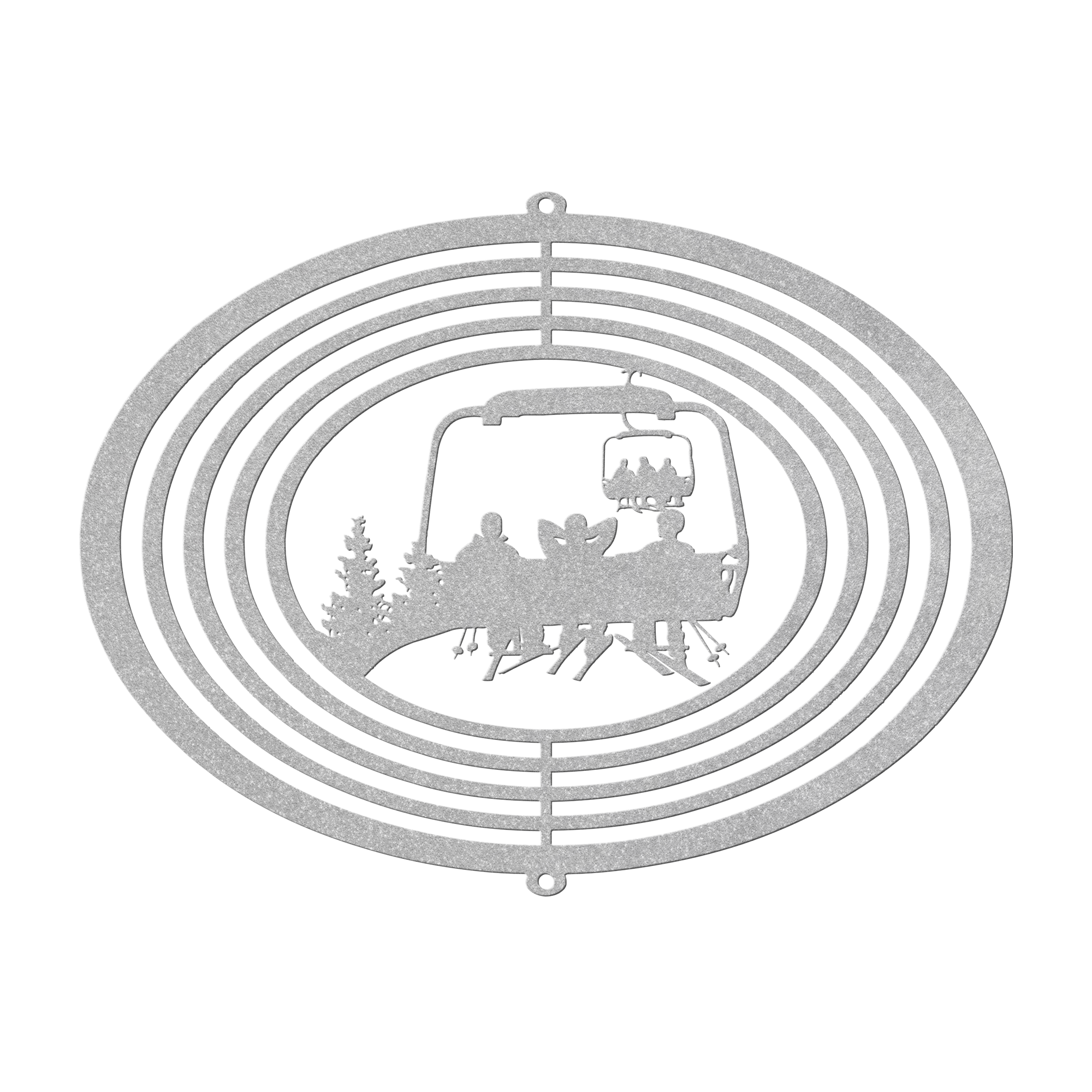 PERSONALIZED  WIND SPINNER - 3 SKIING  FRIENDS- MADE IN THE USA 🇺🇸