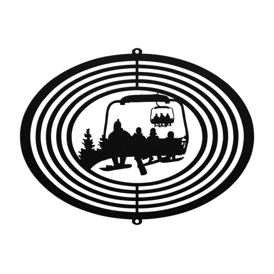 PERSONALIZED WIND SPINNER - 1 SNOWBOARDING PARENT, 3 SNOWBOARDING Children - MADE IN THE USA 🇺🇸 - Powderaddicts