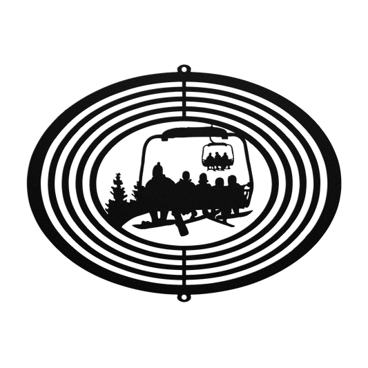 PERSONALIZED WIND SPINNER - 1 SNOWBOARDING PARENT, 4 SNOWBOARDING Children - MADE IN THE USA 🇺🇸 - Powderaddicts