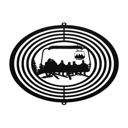 PERSONALIZED  WIND SPINNER - SNOWBOARDING MOM, SNOWBOARDING DAD, AND 4 SNOWBOARDING CHILDREN - MADE IN THE USA 🇺🇸 - Powderaddicts