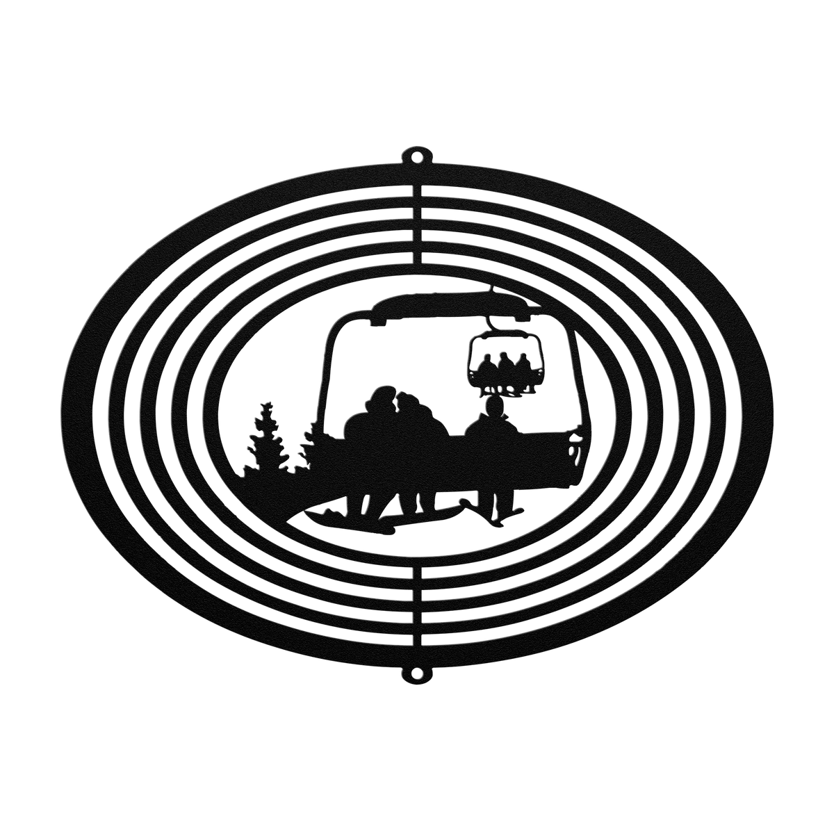 PERSONALIZED  WIND SPINNER - 2 SNOWBOARDING PARENTS, 1 SKIING  CHILD - MADE IN THE USA 🇺🇸